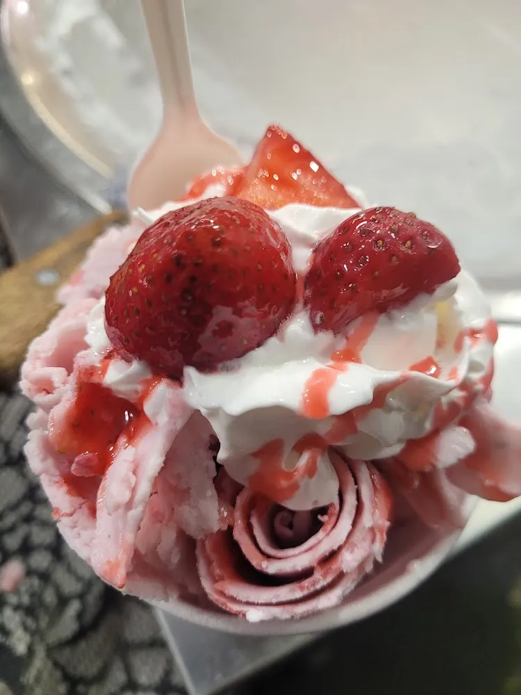Strawberry Rolled Ice Cream
